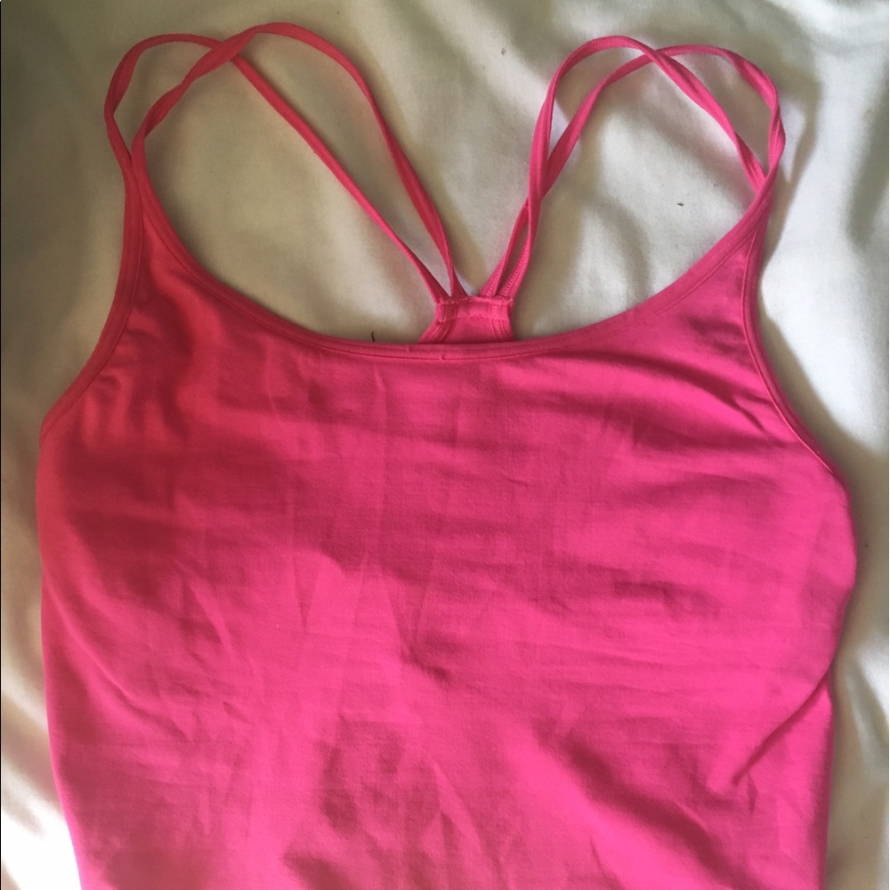 Pink workout tank top