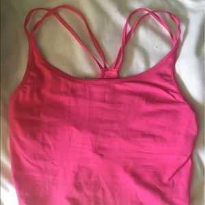 Pink workout tank top