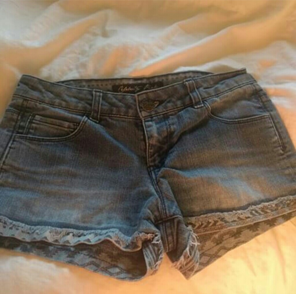 Blue jean shorts