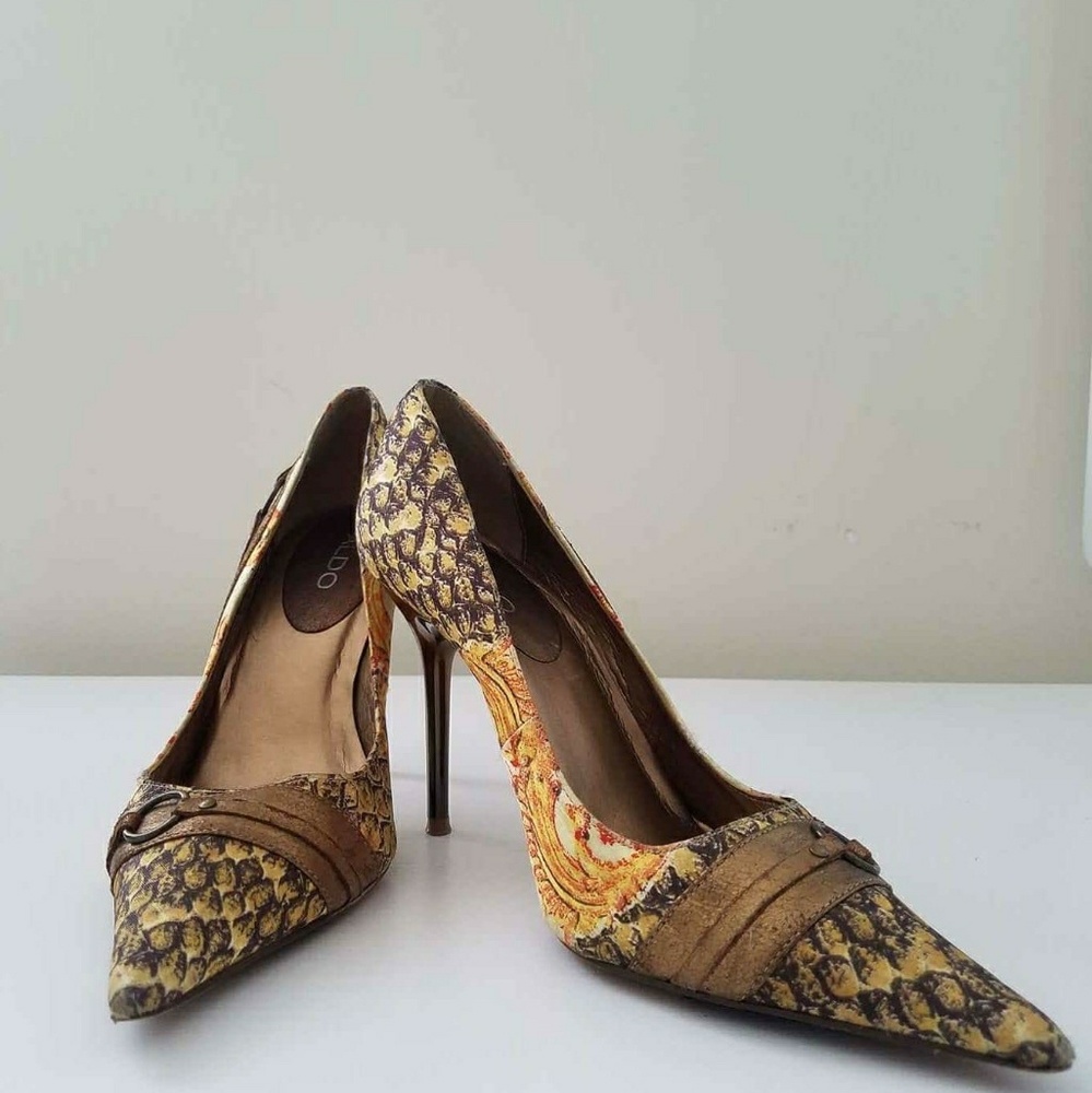 Printed Aldo Stiletto Pumps