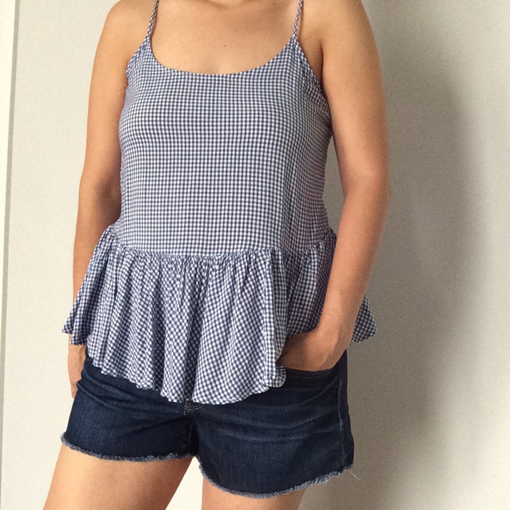 Old Navy spaghetti straps peplum top