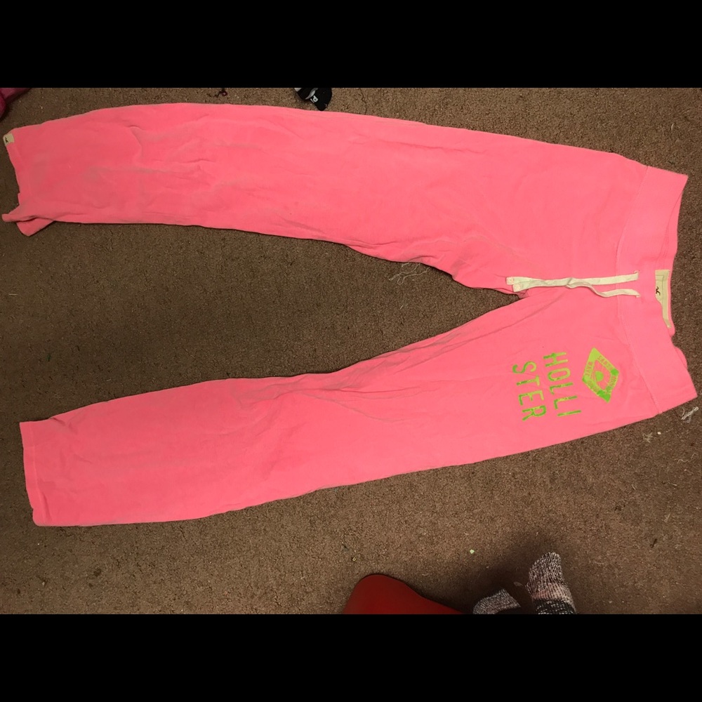 Xs hollister sweatpants.  Pink