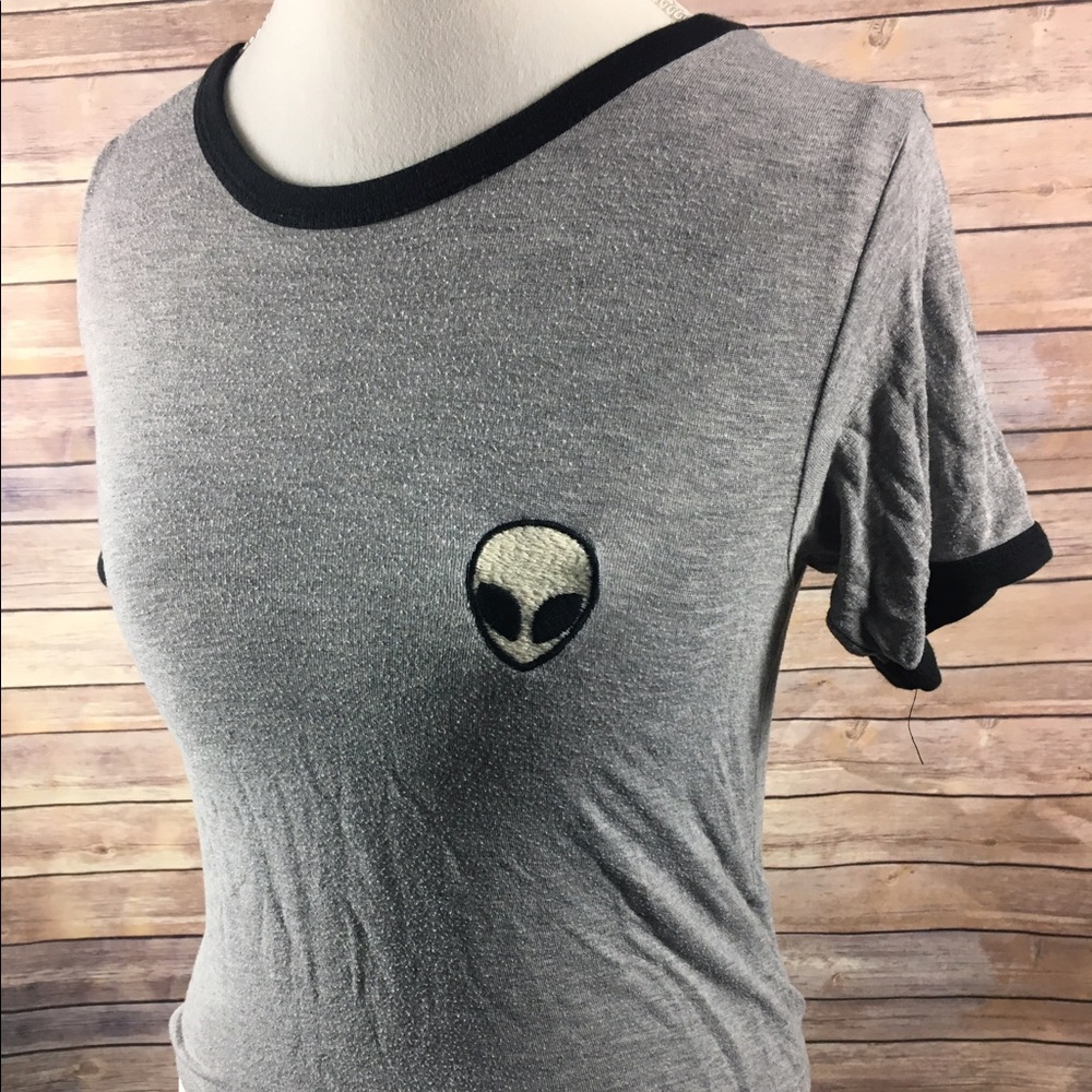 brandy melville alien ringer tee