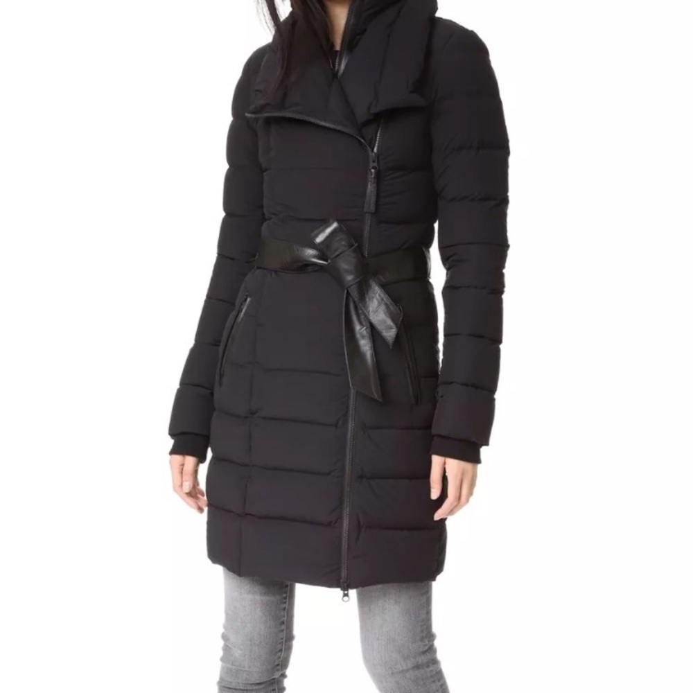 Mackage women's Norina Belted Coat Black sz Small