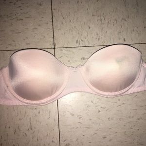 Light pink strapless bra