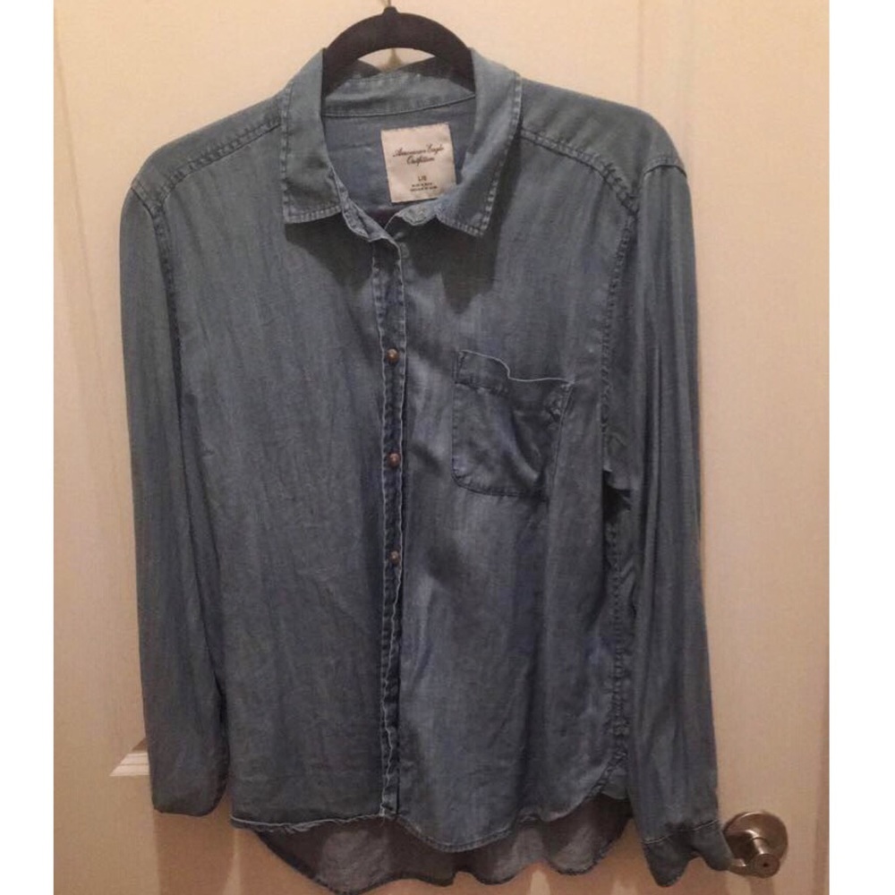 American Eagle Button Down Denim Shirt