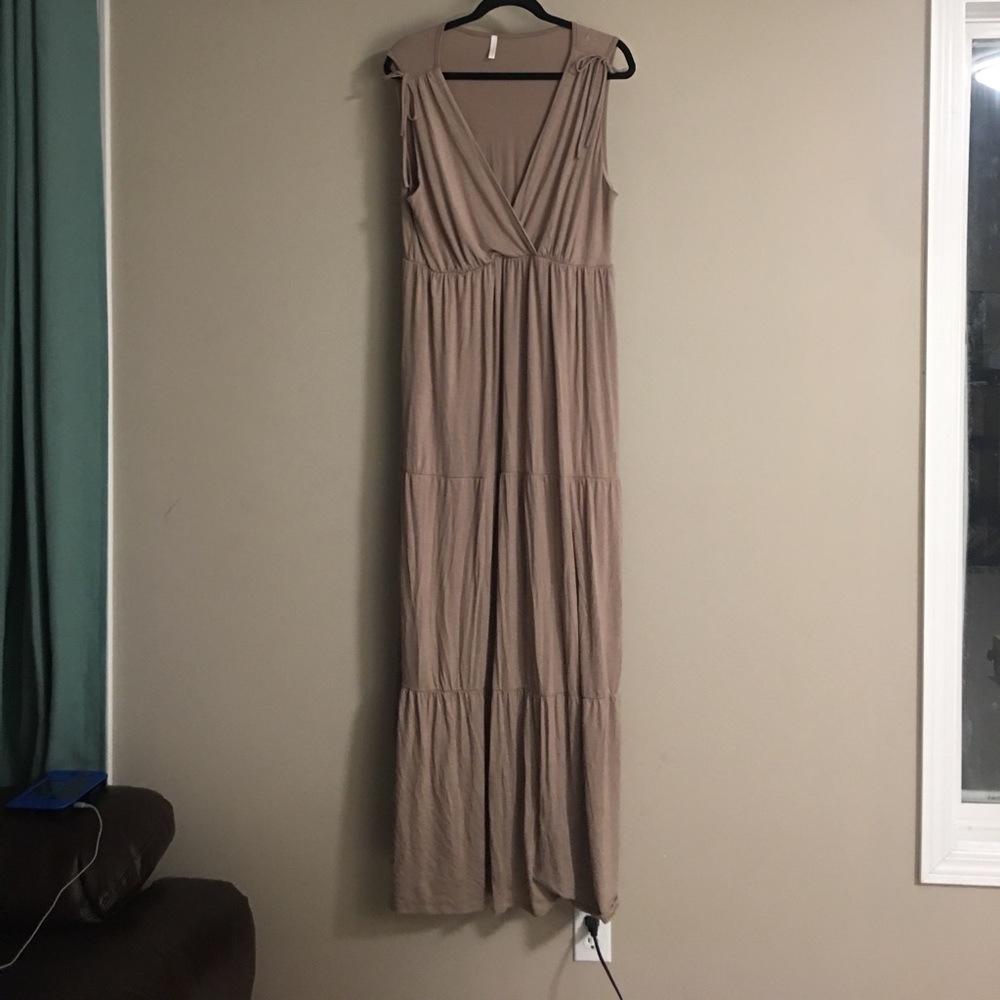 Pink blush maternity maxi dress