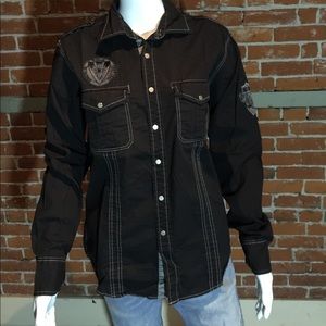 Mens black casual shirt