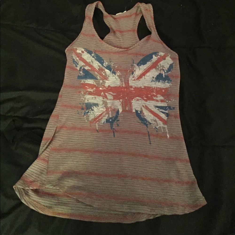 A crossed over back shirt