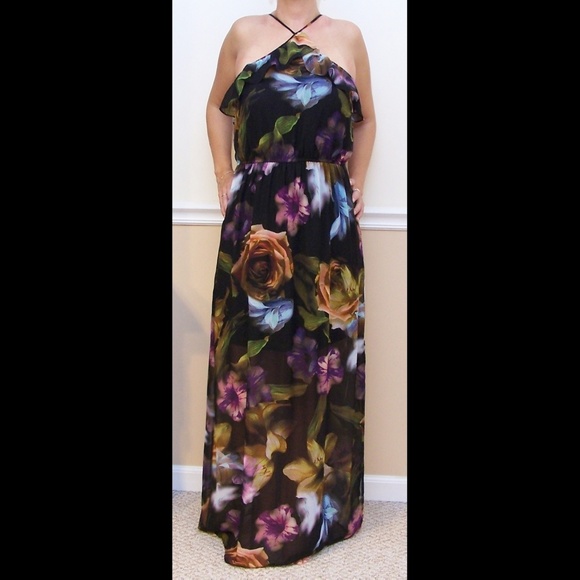Jennie & Marlies Dresses & Skirts - Black & Floral Long Maxi Dress