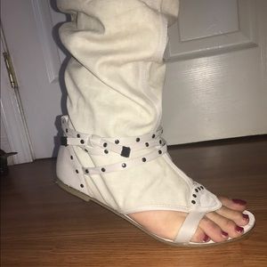 GLADIATOR SANDAL CANVAS OFF WHITE SIZE 40