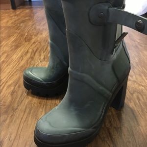 Green Hunter Rain Heels
