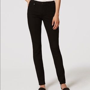LOFT curvy straight black jeans