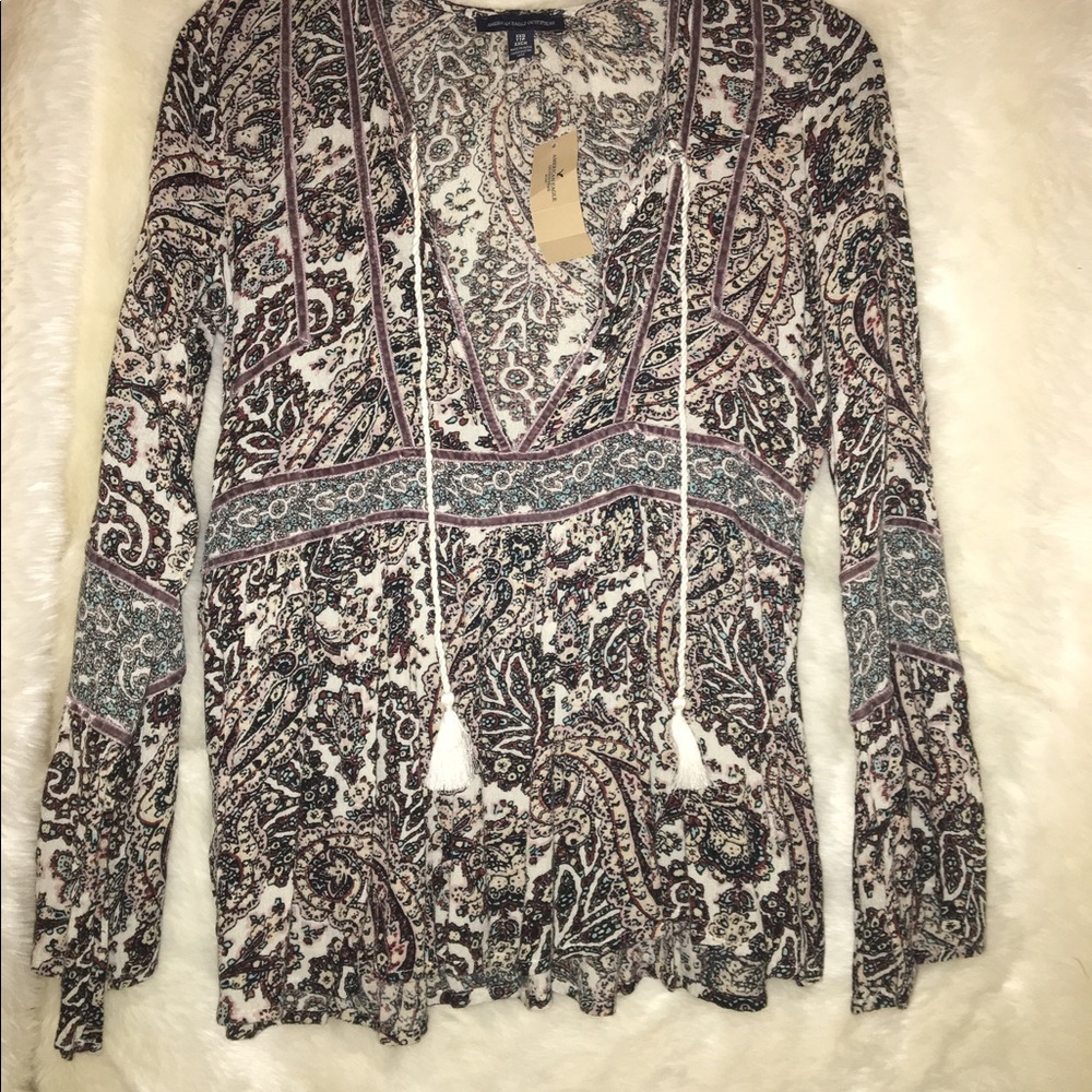 American eagle flowy festival top