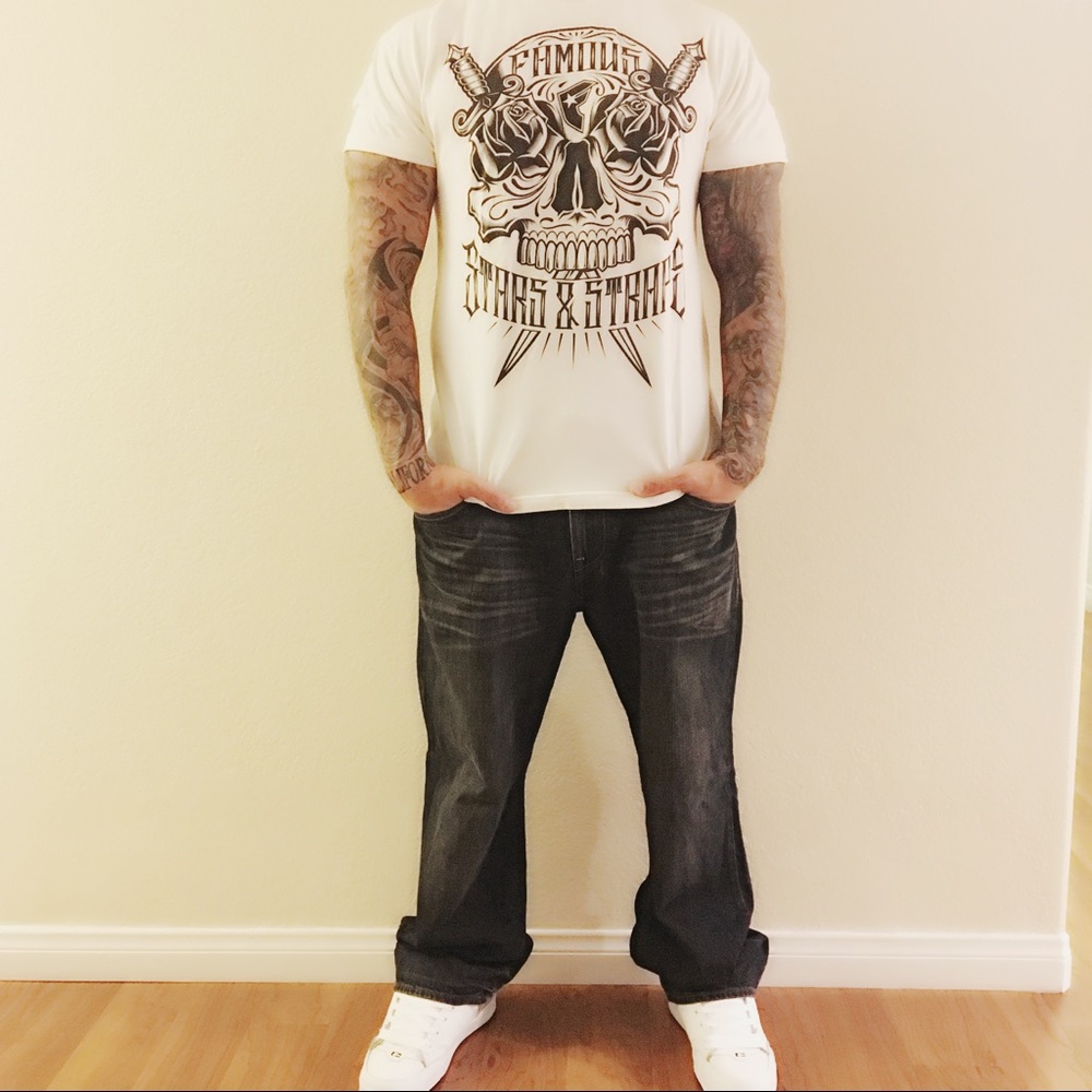 Men's Guess Dark Blue Jeans 38x32