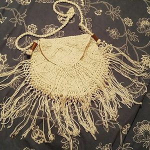 Billabong boho tassel crotchet bag