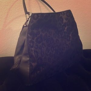 Black leopard genuine coach bag 💼