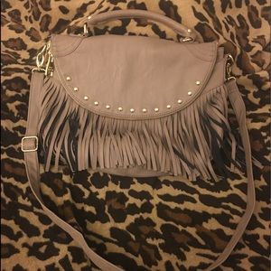 Fringe cross body purse