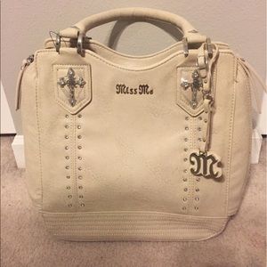 Cream/light tan/beige Miss Me purse