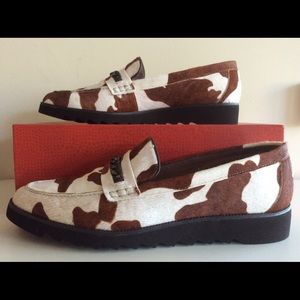 Donald Pliner-"Brecca" Cowprint loafers womens 9.5
