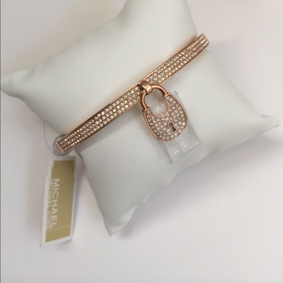 Michael Kors Women's Chain Lock Quartz Crystal Pave Bracelet Watch main image 1