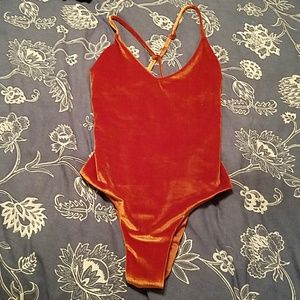 Velvet one piece swimsuit