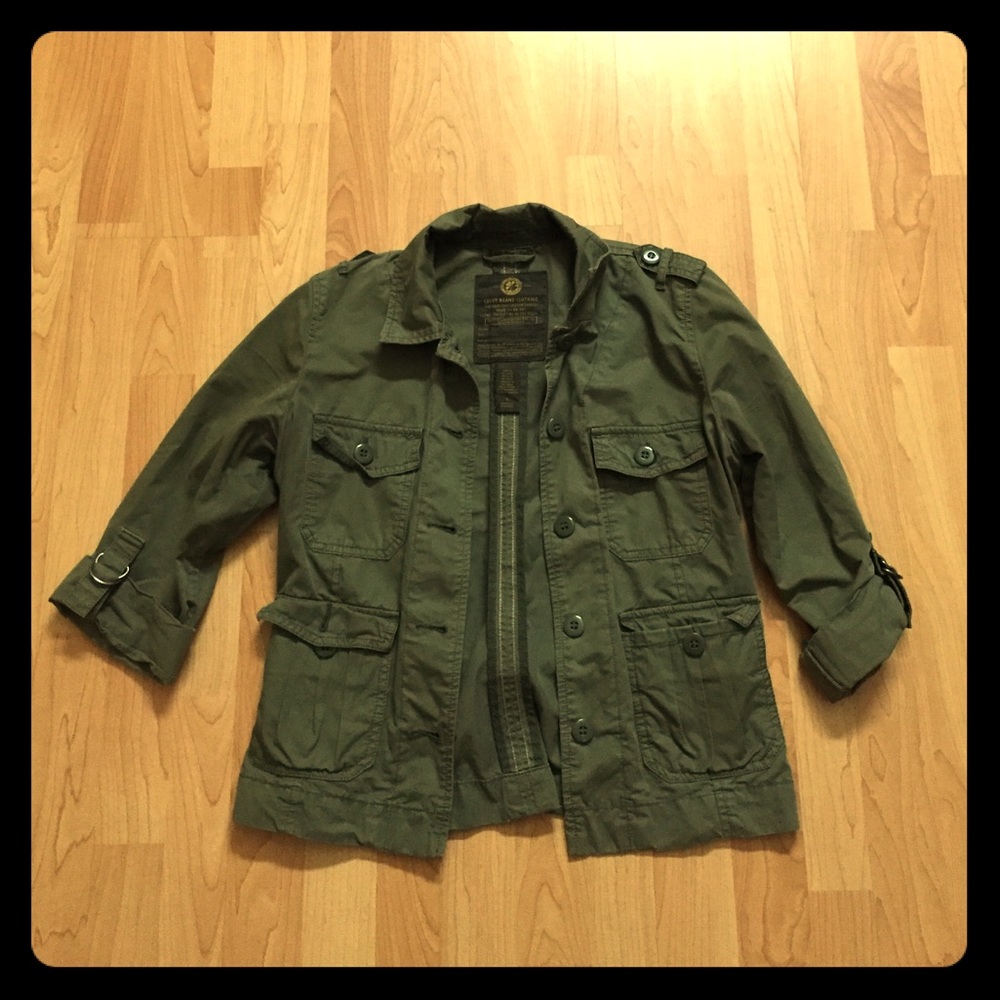 Lucky Brand Clothing Olive Green Field Jacket