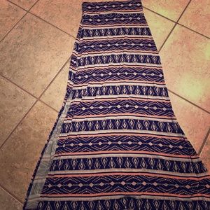 Aztec Pattern Maxi Skirt