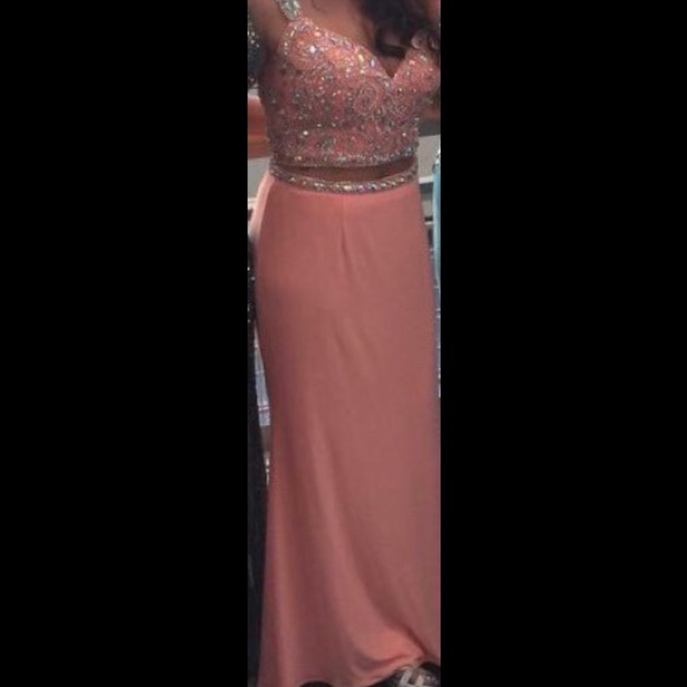 2 piece prom dress