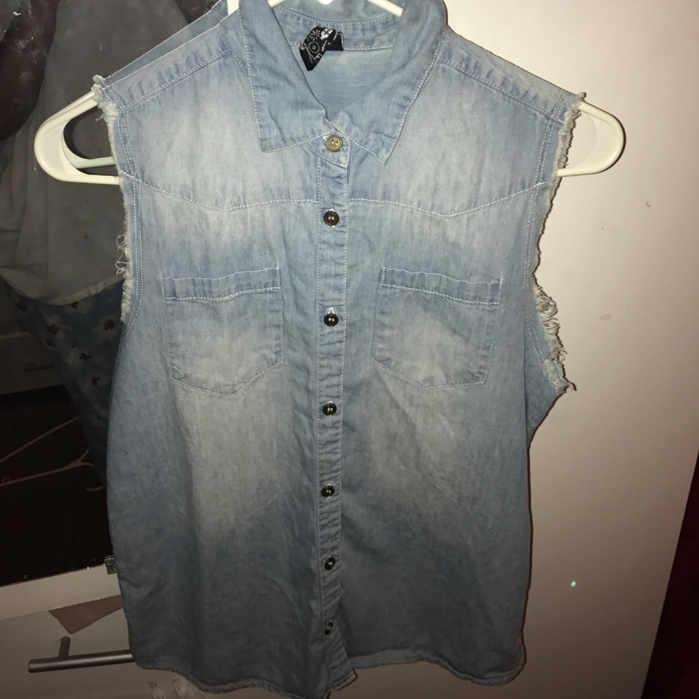 Soft button down tank top