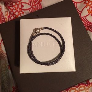 Leather Pandora wrap bracelet