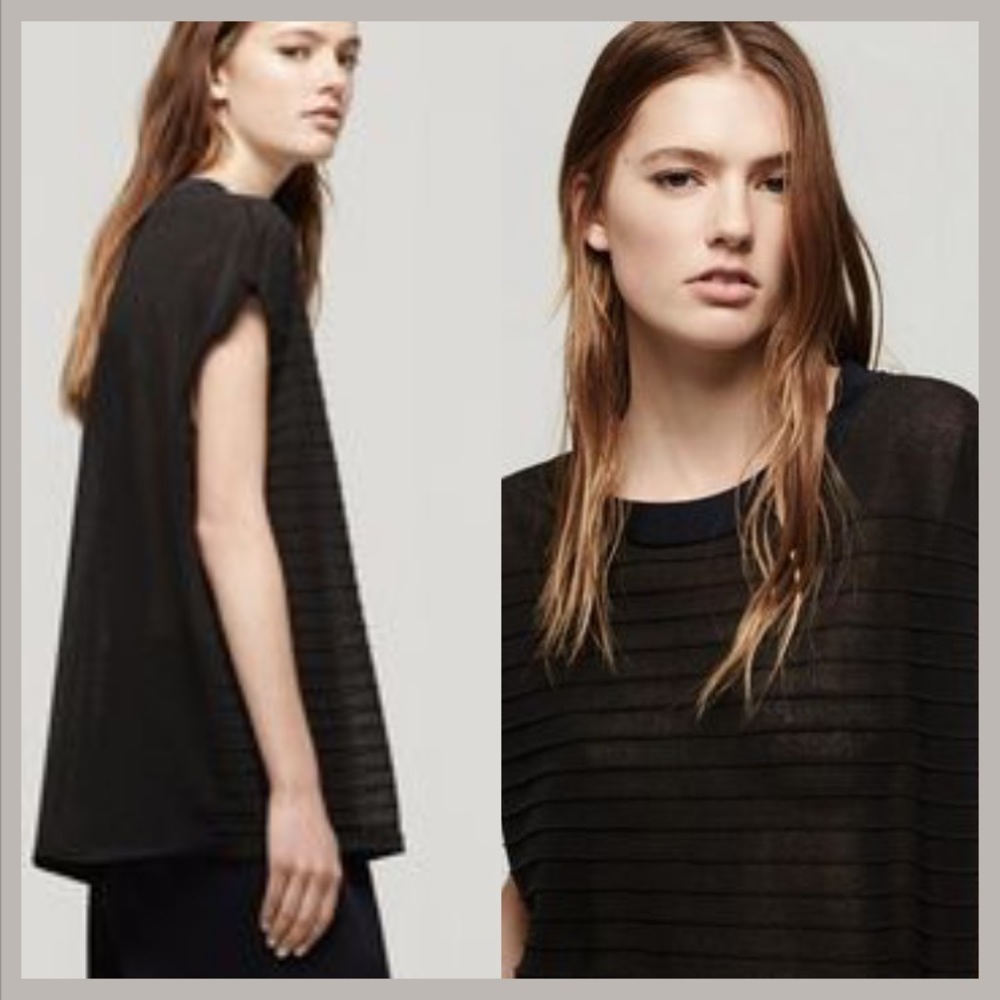 NWOT rag & bone sheer ribbed knit t-shirt