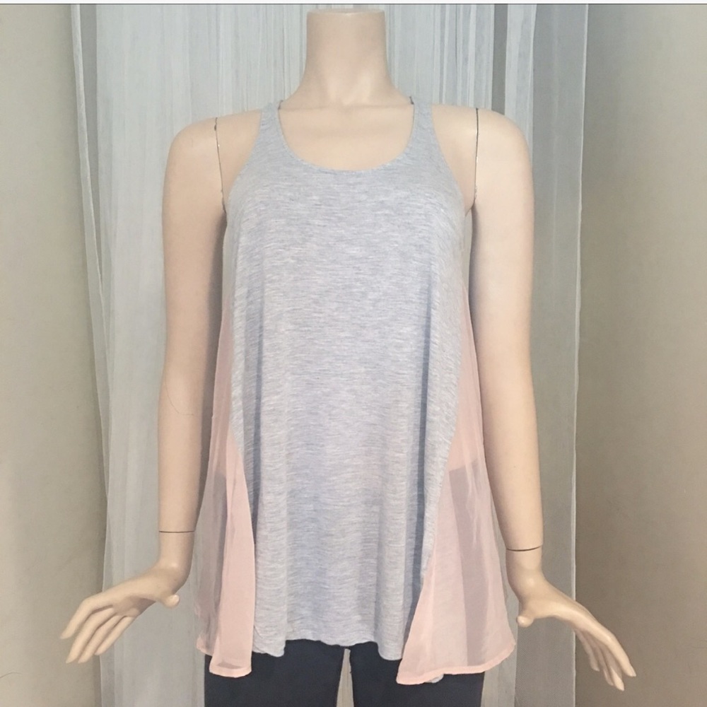 Relax fit gray and pink top