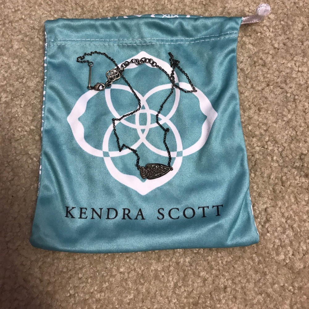 Kendra Scott Kasey Necklace Platinum Drusy