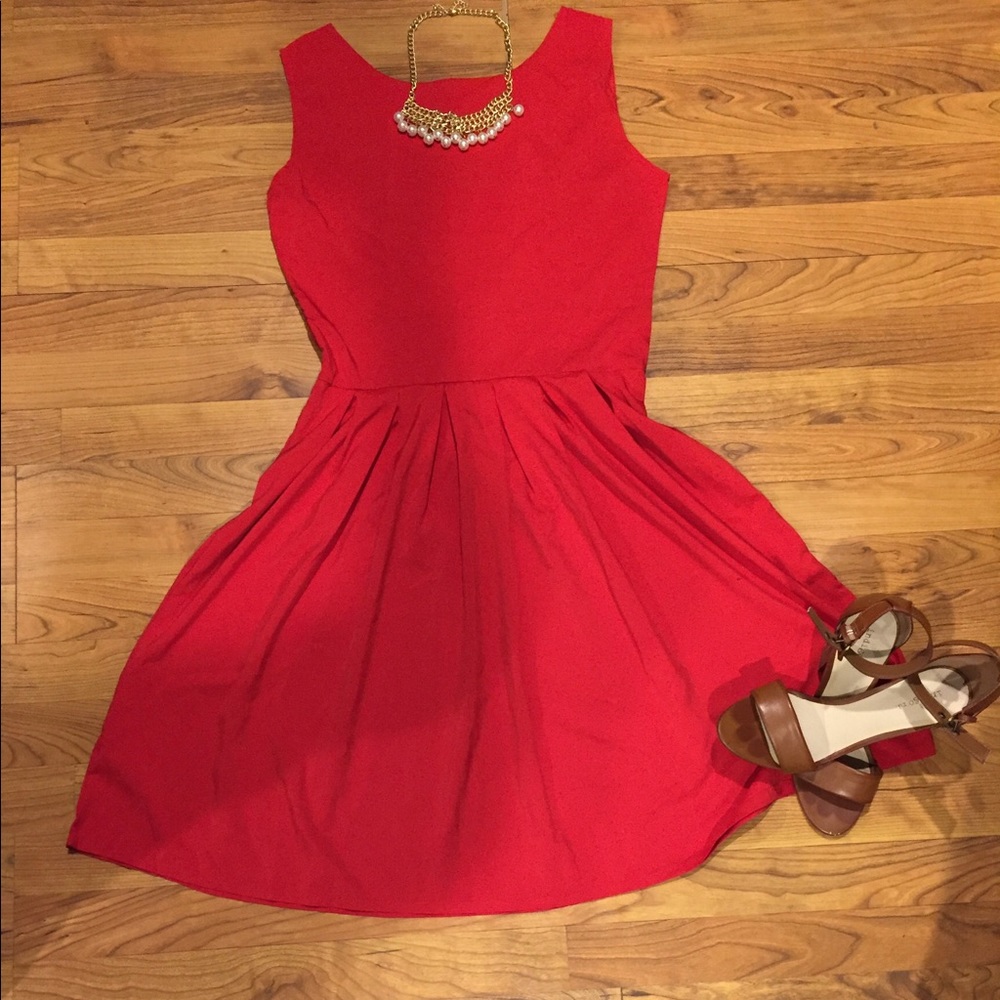 Red A- line dress  💃🏾