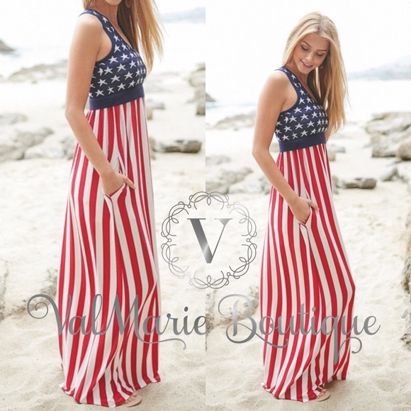 💄SZ SMALL LAST 1!!! Flag Maxi Dress - Picture 2 of 2