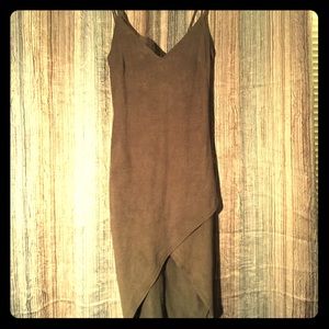 Olive Green dress hi-low