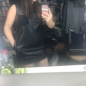 Rachel Roy leather dress with pockets