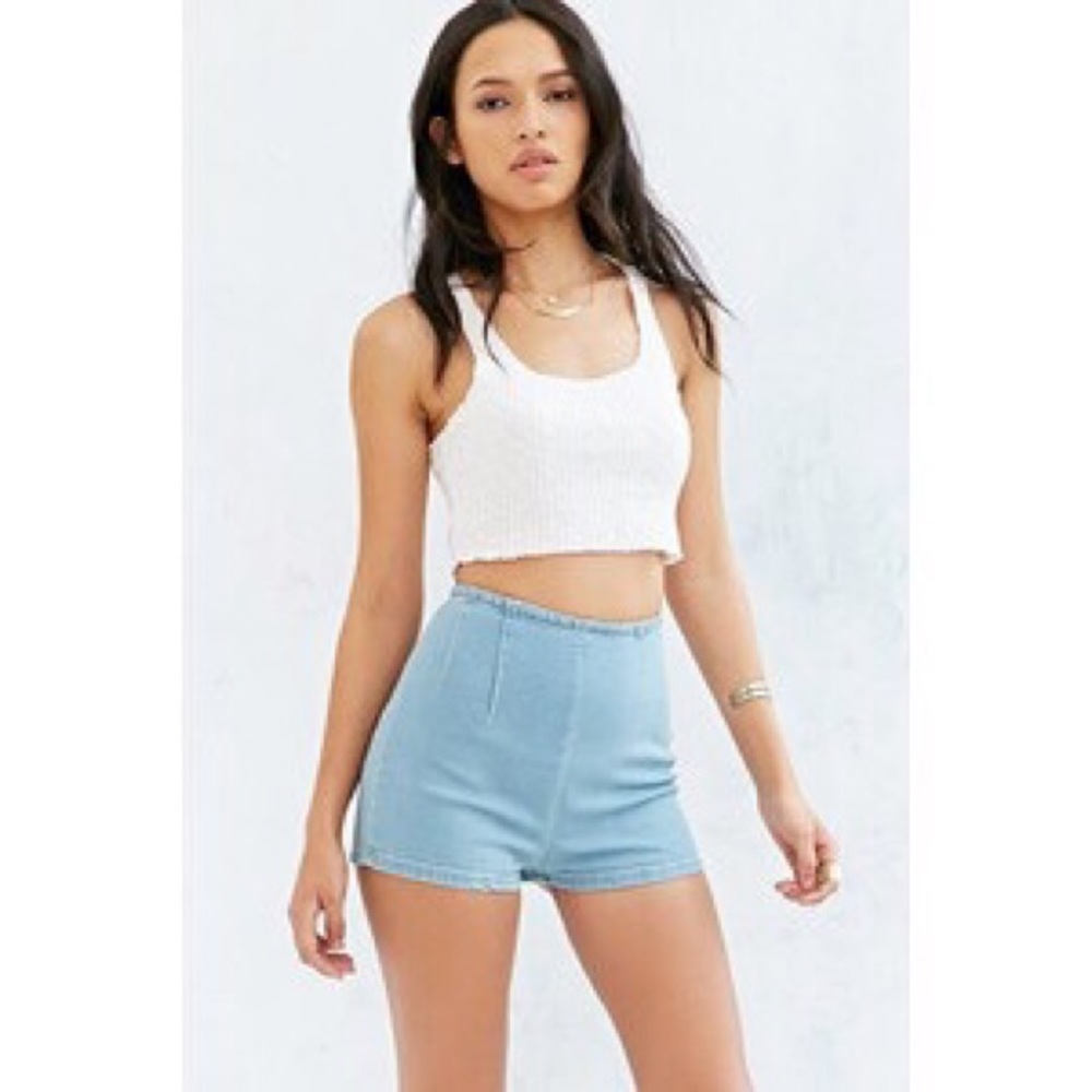 BDG Sky Blue High Waisted Pin Up Shorts