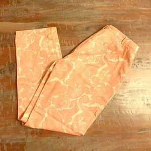 J.Crew Pink Paisley Ankle-length Pants