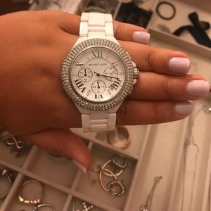 WHITE DIAMOND MICHAEL KORS CERAMIC WATCH