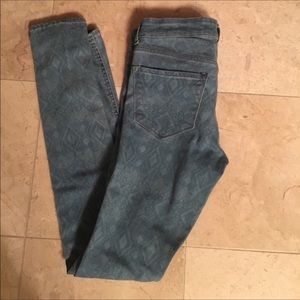 H&M Blue Diamond Printed Jeggings Jeans