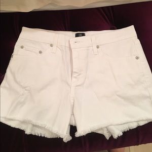 JustBlack White Cut Offs