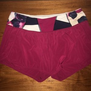 Lululemon Red Smooth Stride Short