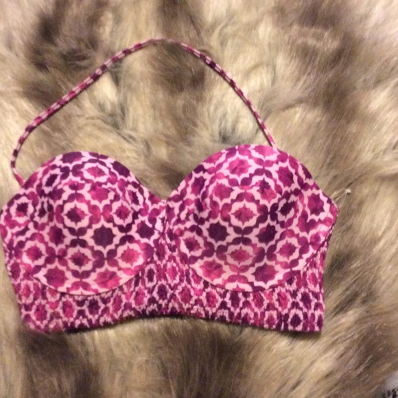 Tori Praver midi bandeau bikini top nwot sz large - Picture 2 of 5