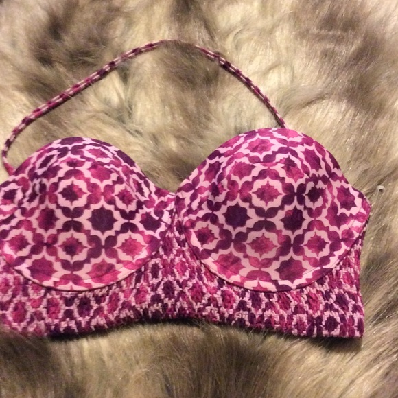 Tori Praver midi bandeau bikini top nwot sz large - Picture 3 of 5