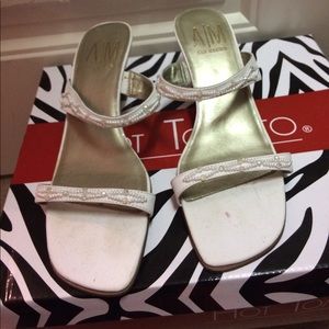 White high heels