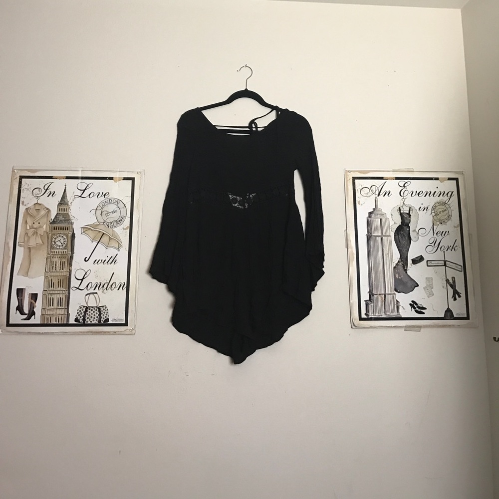 Adorable Black Boho Romper