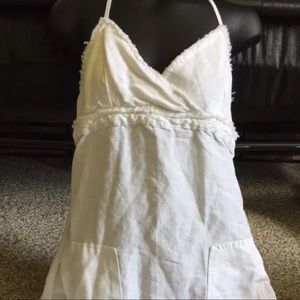 White Distressed Sundress