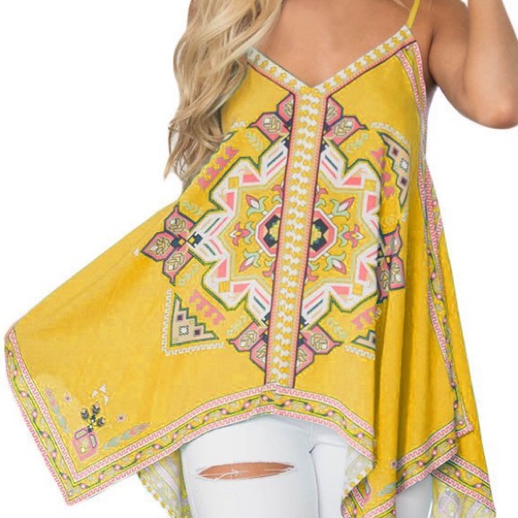 Boho Tribal Flowey Tank Top - 3 Styles Asst. Sizes - Picture 2 of 8